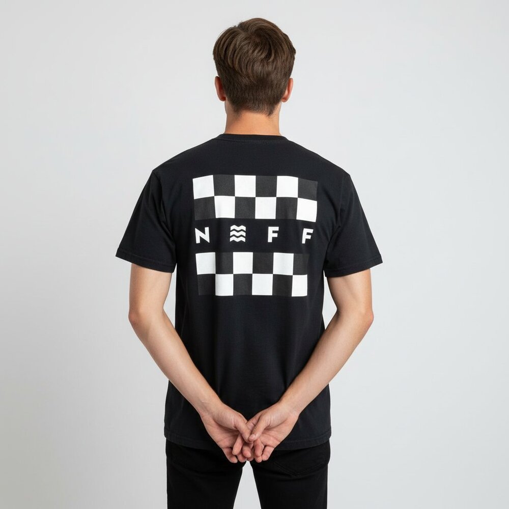 Neff Men's‎ Black Graphic Surf Skate Beach Tee Shirt Size M